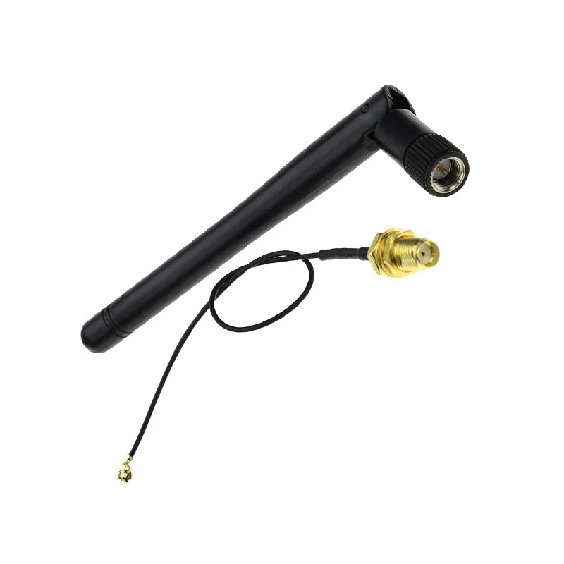 Ăng Ten Wifi 2.4GHz 3dBi Đầu SMA Đực Kèm Cáp RF Ipex 25cm